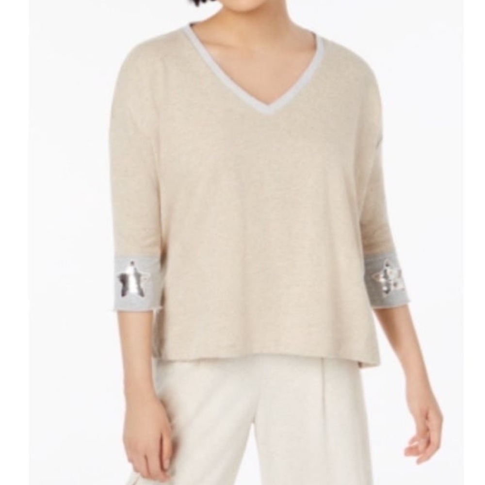 🛍️ NWT 525 America Women’s Top - Gray color -3/4 Sleeve V-Neck Pullover - PXL